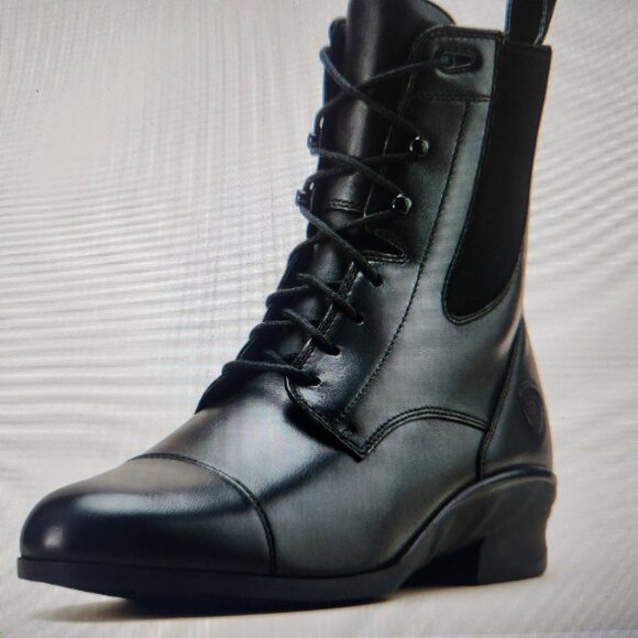 Ariat Black Leather "Heritage" Lace up boots. NWT. Size 13 - Picture 1 of 11